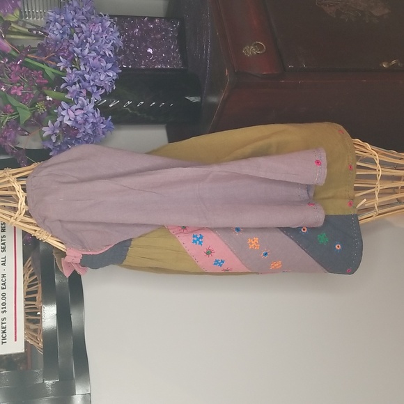 Vintage Bohemian Hippie Embroidered One Size Pullover Tunic Top - Picture 7 of 15